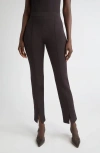 St John St. John Milano Stretch Knit Slim Leg Pants In Brown