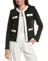 St John St. John Milano Wool-blend Jacket In Black
