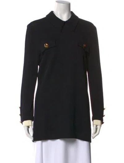 Pre-owned St John Mini Dress In Black