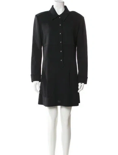 Pre-owned St John Mini Dress In Black