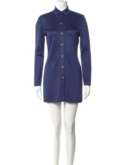 Pre-owned St John Mini Dress In Blue
