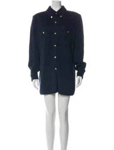 Pre-owned St John Mini Dress In Blue