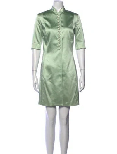 Pre-owned St John Mini Dress In Green