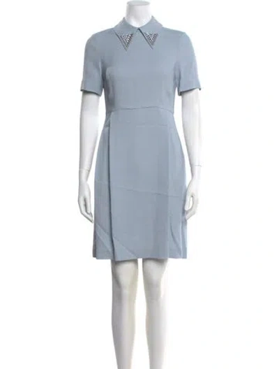 Pre-owned St John Mini Dress W/ Tags In Blue