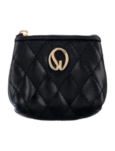 Pre-owned St John Mini Leather Pouch In Black