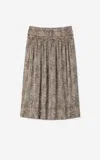 St John Mini Leopard Print Satin Skirt In Cbkt
