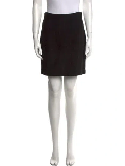 Pre-owned St John Mini Skirt In Black