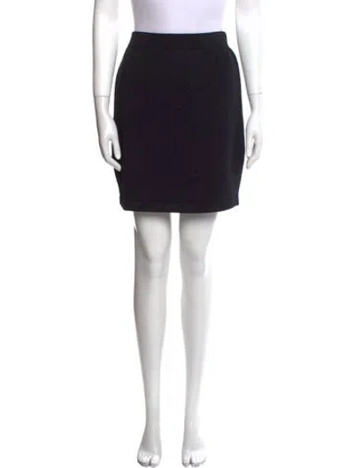 Pre-owned St John Mini Skirt In Black