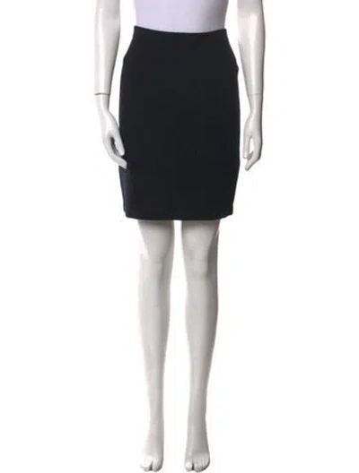 Pre-owned St John Mini Skirt In Black