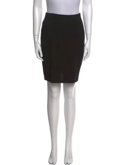 Pre-owned St John Mini Skirt In Black