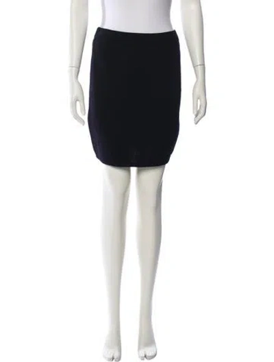 Pre-owned St John Mini Skirt In Black