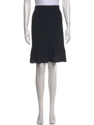 Pre-owned St John Mini Skirt In Black