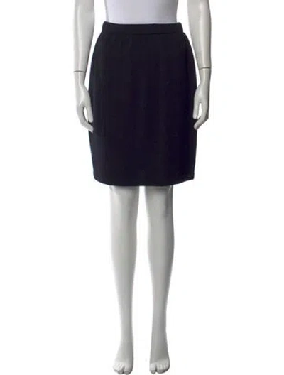 Pre-owned St John Mini Skirt In Black