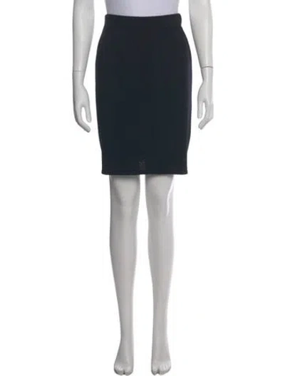 Pre-owned St John Mini Skirt In Black