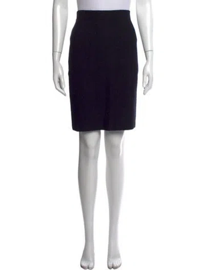 Pre-owned St John Mini Skirt In Black