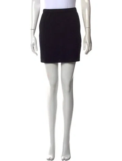 Pre-owned St John Mini Skirt In Black
