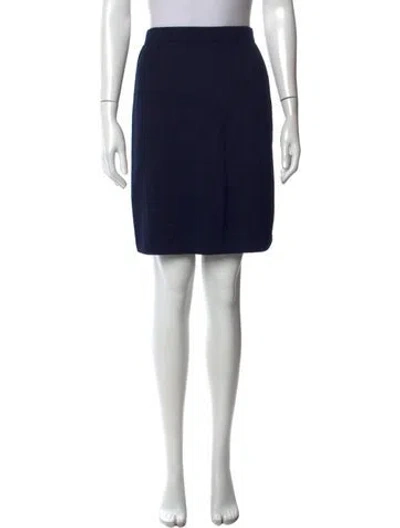 Pre-owned St John Mini Skirt In Black