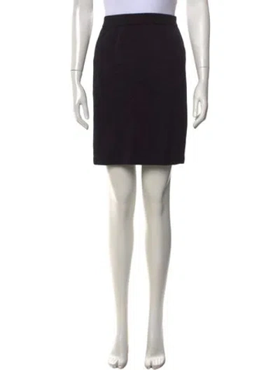 Pre-owned St John Mini Skirt In Black