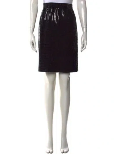 Pre-owned St John Mini Skirt In Black