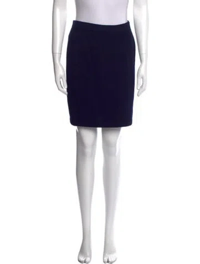 Pre-owned St John Mini Skirt In Blue