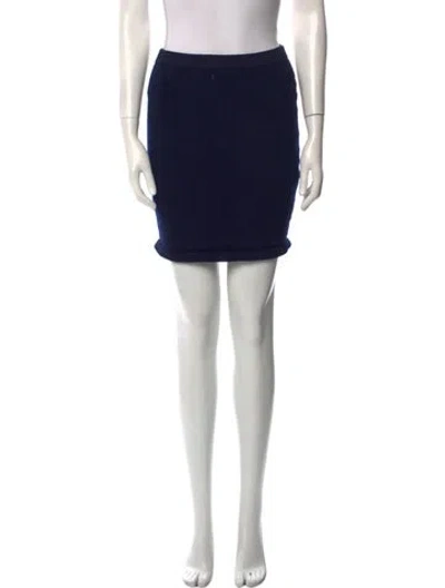 Pre-owned St John Mini Skirt In Blue