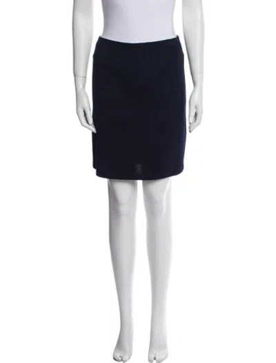 Pre-owned St John Mini Skirt In Blue
