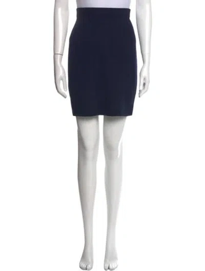 Pre-owned St John Mini Skirt In Blue