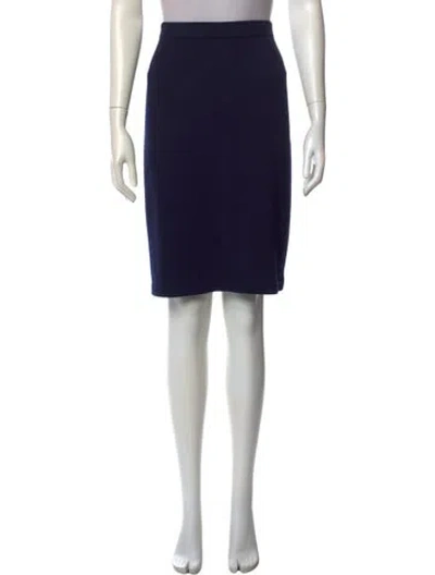 Pre-owned St John Mini Skirt In Blue