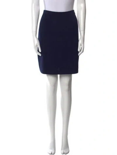 Pre-owned St John Mini Skirt In Blue