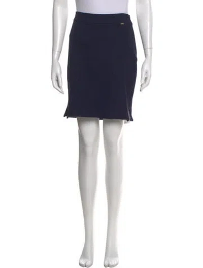 Pre-owned St John Mini Skirt In Blue