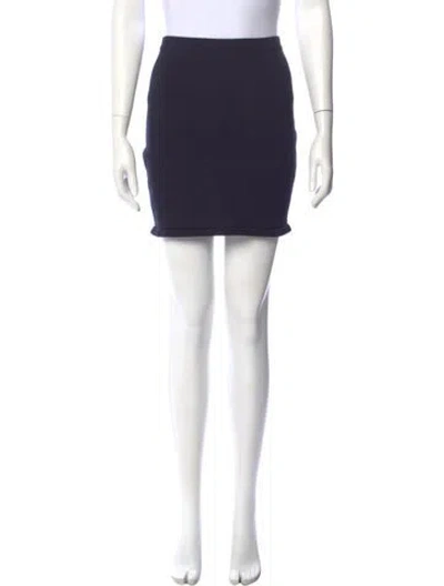 Pre-owned St John Mini Skirt In Blue