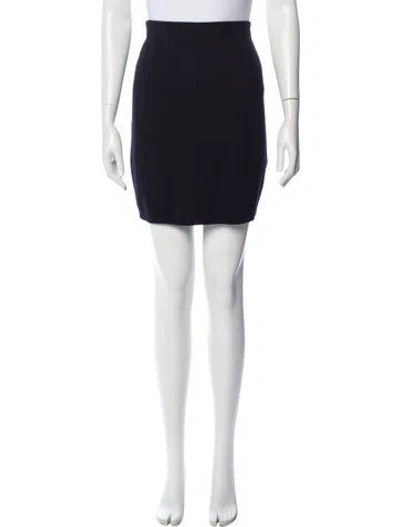 Pre-owned St John Mini Skirt In Blue