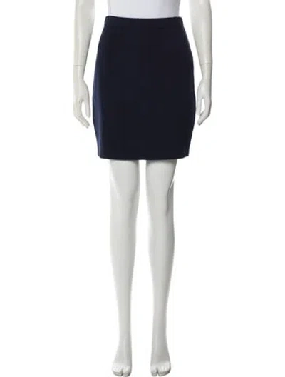 Pre-owned St John Mini Skirt In Blue