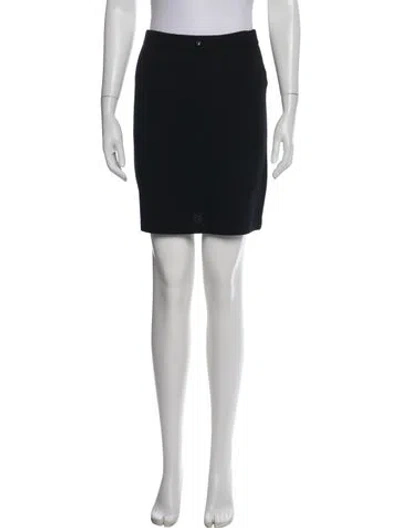 Pre-owned St John Mini Skirt In Blue