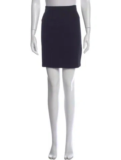 Pre-owned St John Mini Skirt In Blue