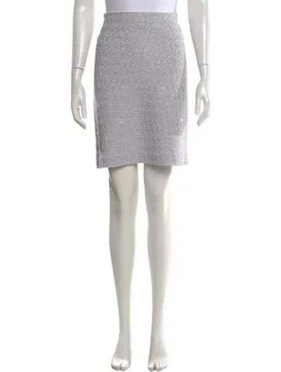 Pre-owned St John Mini Skirt In Blue