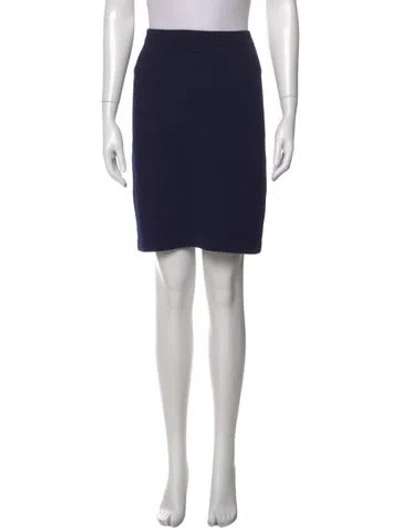 Pre-owned St John Mini Skirt In Blue