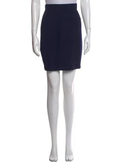 Pre-owned St John Mini Skirt In Blue