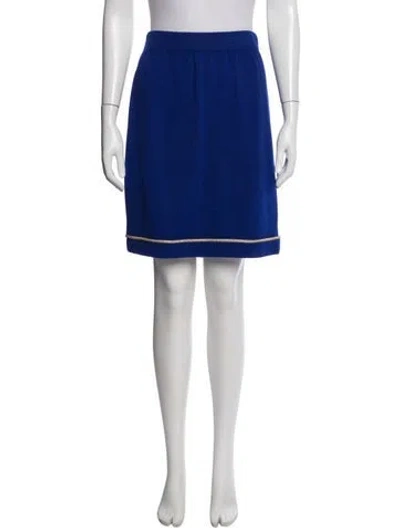 Pre-owned St John Mini Skirt In Blue