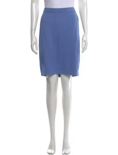 Pre-owned St John Mini Skirt In Blue