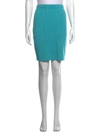 Pre-owned St John Mini Skirt In Blue