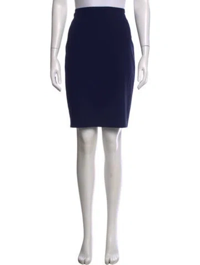 Pre-owned St John Mini Skirt In Blue