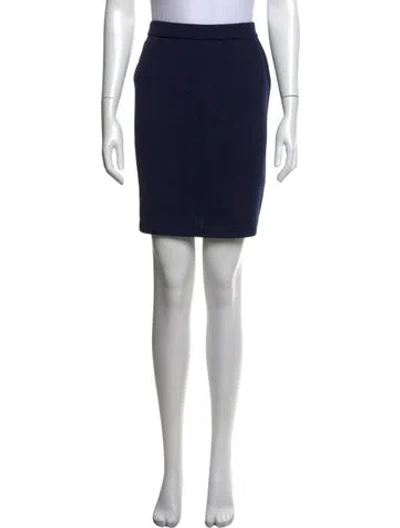 Pre-owned St John Mini Skirt In Blue