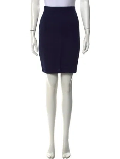 Pre-owned St John Mini Skirt In Blue