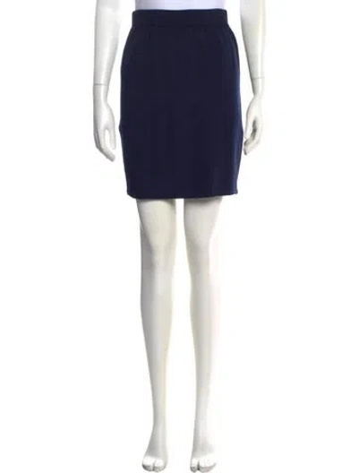 Pre-owned St John Mini Skirt In Blue