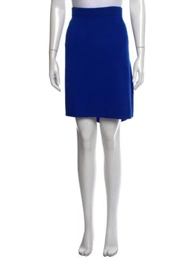 Pre-owned St John Mini Skirt In Blue