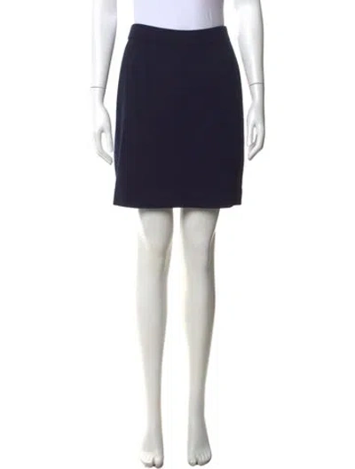 Pre-owned St John Mini Skirt In Blue