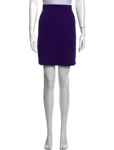 Pre-owned St John Mini Skirt In Blue