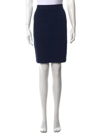 Pre-owned St John Mini Skirt In Blue