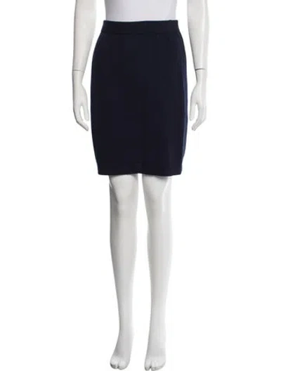 Pre-owned St John Mini Skirt In Blue